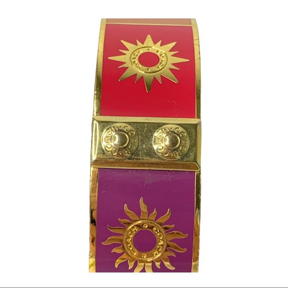 COACH SIGNATURE SUN ENAMEL BANGLE BRACELET - Picture 2 of 5